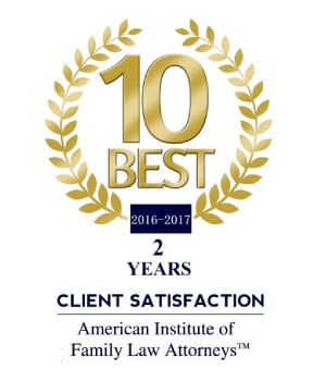 10 Best | 2016-2017 | 2 Years | Client Satisfaction | American Institute of Family Law Attorneys